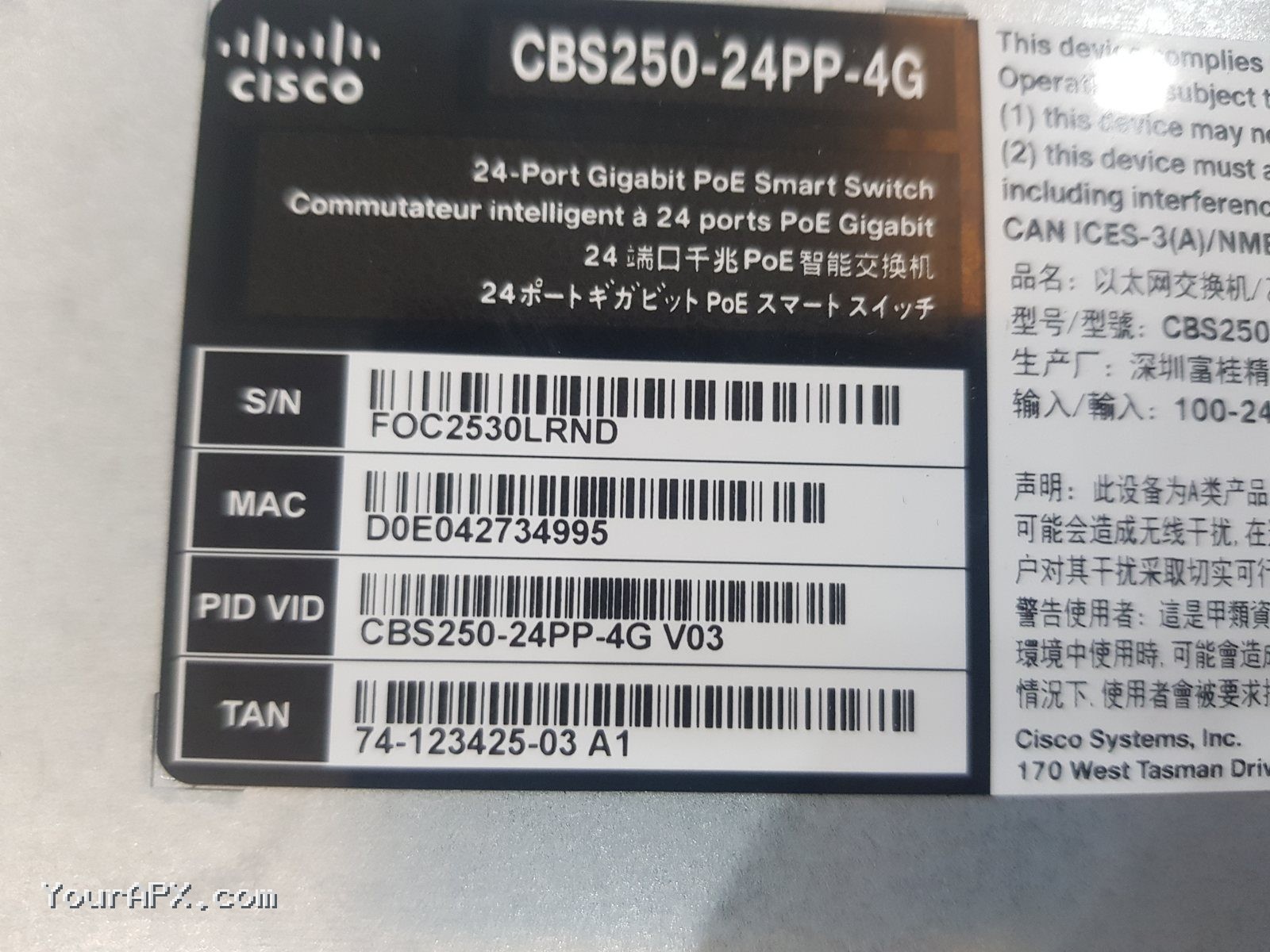 Kiểm tra phần cứng Cisco CBS250-24PP-4G
